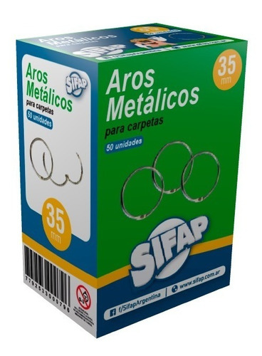 Aro Argolla Sifap Articulados Metalicos Niquelados 35mmx100