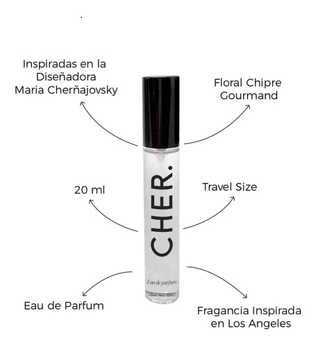 Imagen 5 de 6 de Set Perfume Mujer Cher Dieciocho 50 Ml + Talla + Body Splash