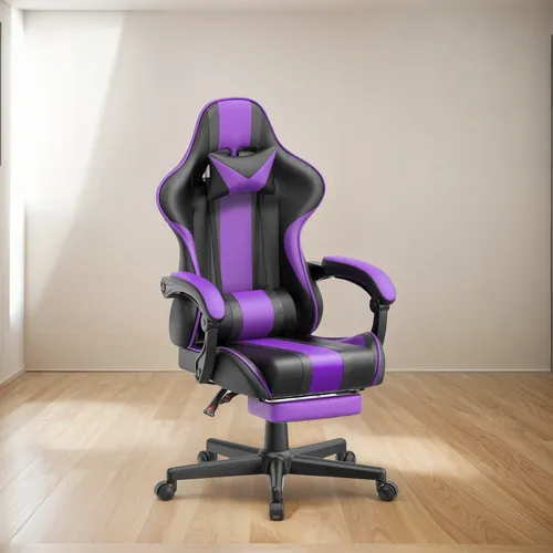 Silla De Juego Ferghana Púrpura Ergonómica Ajustable
