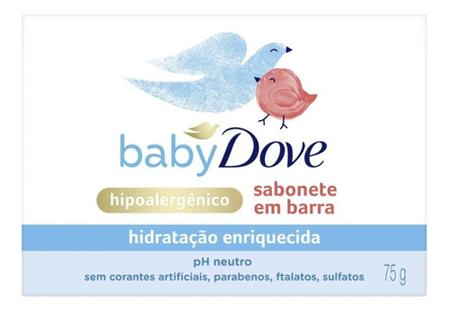 Jabón En Barra Humectación Sensible Compuesto Baby Dove 75 g