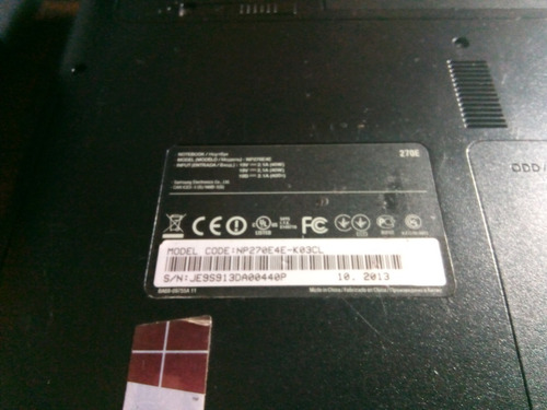 Desarme Notebook Samsung Modelo 270e (Usado)