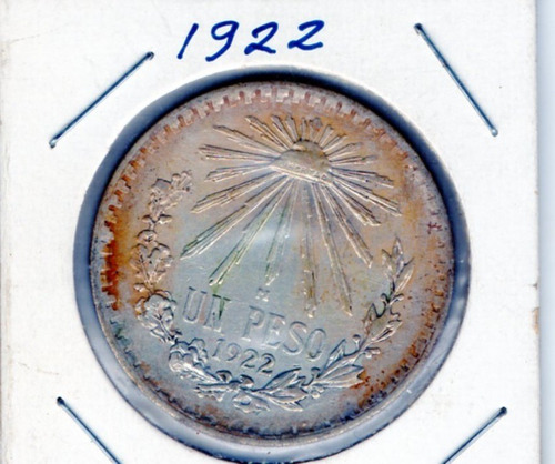 Moneda De Plata Un Peso De 1922  Resplandor