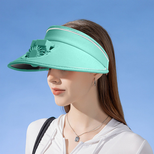 Sombrero Para El Sol Con Ventilador De Carga Usb A La Moda,