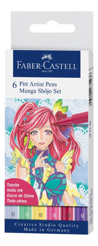 Marcador Faber Castell Pitt Manga Shojo X6 Marcadores Brush