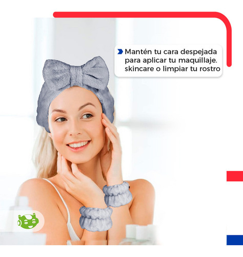 Aa Kit Diadema De Pelo Y Muñequeras Slim Company Microfibra