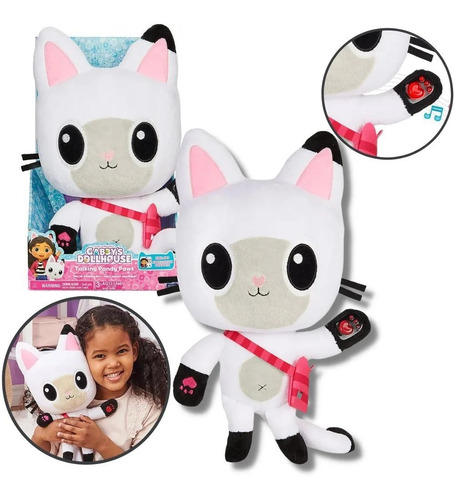 Imagen 2 de 6 de Gabby's Dollhouse Peluche Pandy Paws Con Sonidos Frases Tv