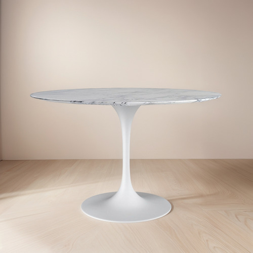 Mesa Comedor Tulip Mármol Circular 120 Cm