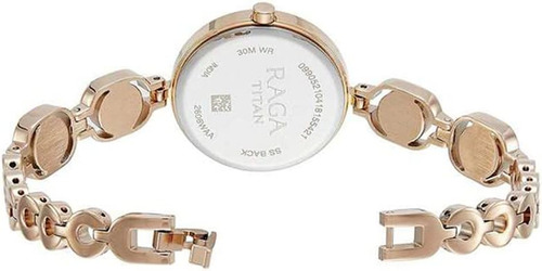 Reloj Titan Raga Viva Analogico Para Mujer, Dorado (gold 2), Pulsera