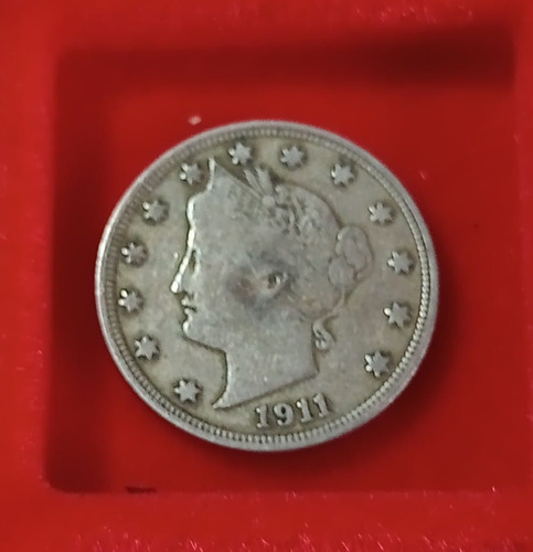 Moneda 5 Centavos 1911-estados Unidos-liberty Nickel- V.f.