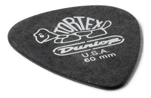 12 Palheta Dunlop Tortex 0.60 Mm Standard Guitarra 488r Bk