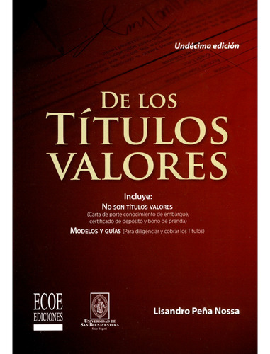 De Los Títulos Valores