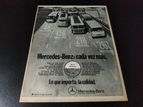 (pa551) Publicidad Clipping Colectivos Mercedes Benz * 1971