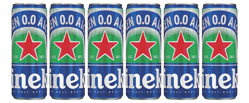 Cerveza Heineken Sin Alcohol 0.0% Lata 355ml Pack X 6