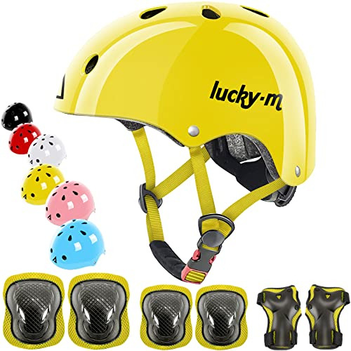 Kids Helmet And Pads Set Toddler Youth Bike Helmet With Kn