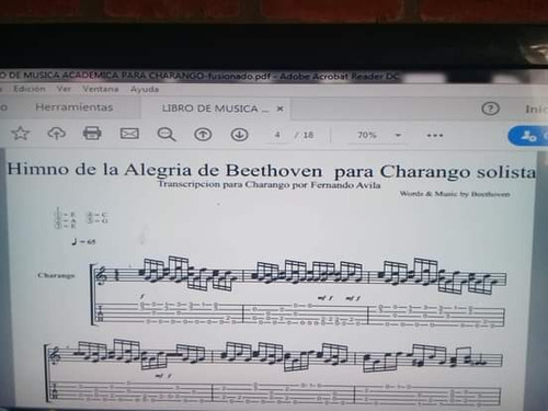 Libro De Partitura Con Tablatura Con Charango