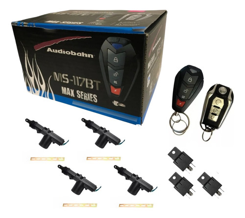 Alarma Para Auto Audiobahn Ms117 + 4 Seguros Y 3 Relevadores
