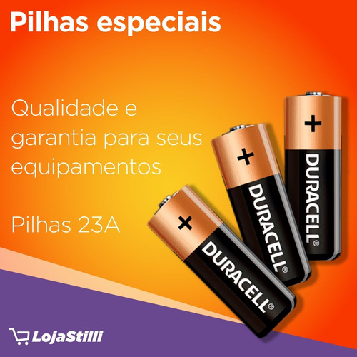 Pilha Alcalina Mn21/ A23 12v Duracell Com 2 Unidades
