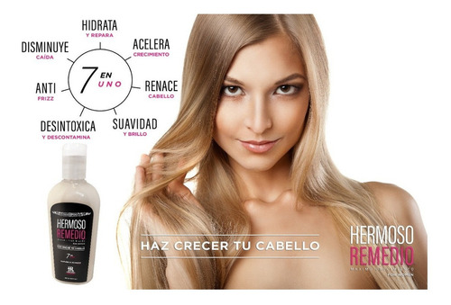 Imagen 4 de 7 de Shampoo Crecimiento Anti Caída Reparador Frizz Mujer 7 En 1