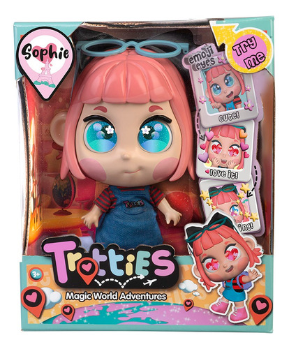 Trotties Muñeca Sophie Ojos Emoji Con Accesorios