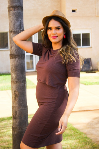 Imagem 6 de 8 de Vestido Amamentação Mangas Vestido Para Amamentar