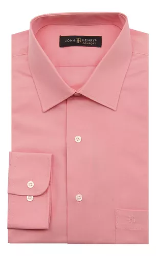 Camisa Hombre Rosa Palo Oxford Lunares