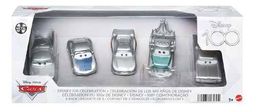 Cars Vehículo De Juguete Paquete De 5 Disney Pixar 100 Años