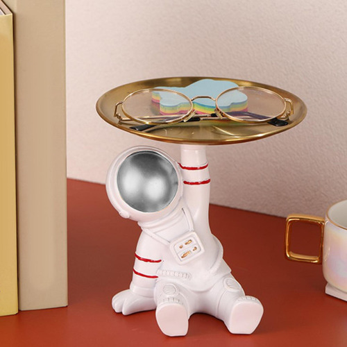 Estatuilla De Bandeja De Almacenamiento Estatua Plata