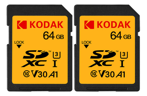 Tarjeta Sd Kodak V30 U3 De 2 Piezas, Tarjeta De Memoria Sdxc