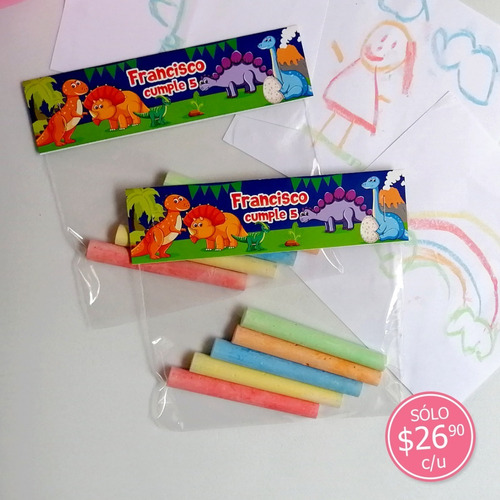 Bolsitas Tiza Sorpresitas Personalizadas Souvenir Cumpleaños