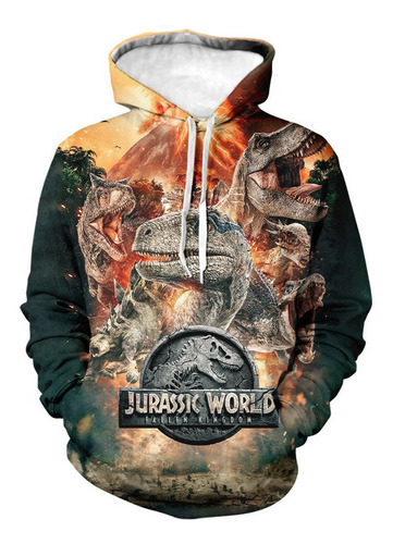 Sudadera Casual Con Estampado 3d De Dinosaurios De Jurassic