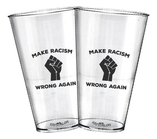 Kit 2 Copos Big Drink Personalizados Make Racismo Wrong