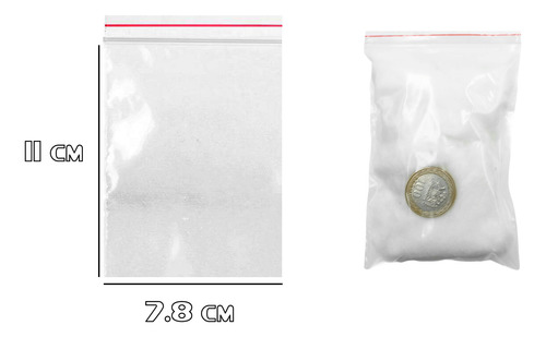 100 Bolsas Ziploc Cierre Zipper 7,8 X 11 Cms