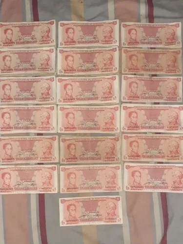 Billetes De 5 Bolivares (Usado)