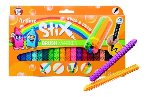 Artline Stix Brush Marker 20 Colores Blakhelmet E