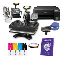 Comprar Combo Sublimación Plancha 8 En 1 38x38 + Epson +papel +cinta