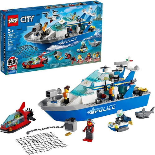 Lego City: Police Patrol Boat Cantidad De Piezas 276