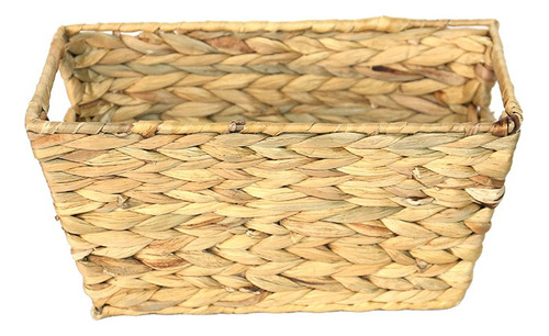 Cesto Organizador De Palha Fibra Natural Seagrass 30x15x16cm