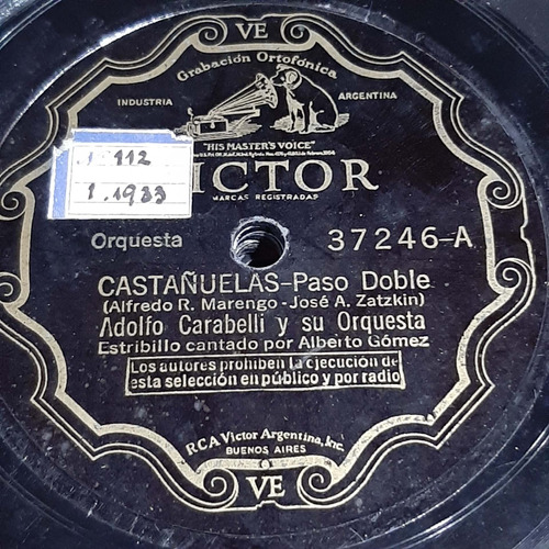 Pasta Adolfo Carabelli Orq Alberto Gomez Victor C216