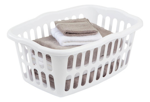 Cesta Rectangular Blanca Para Lavandería 12 Unidades 1.5 Bus