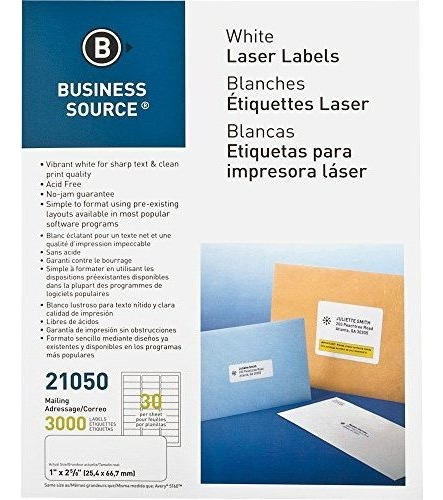 Etiqueta Láser Para Envíos Business Source  1x2-5