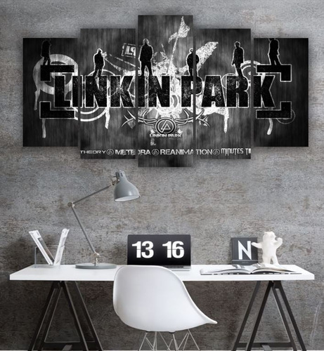 Set De 5 Cuadros Decorativo Linkin Park Chester Arte - 11