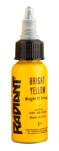 Tinta Profesional Para Tatuar Radiant Bright Yellow 1oz