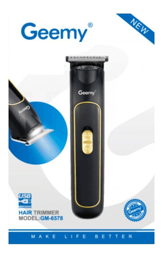 Imagen 6 de 8 de Maquina Corta Pelo Recargable Geemy Con Accesorios Gm-6578