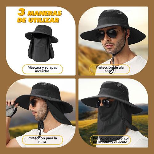Sombrero Para Sol, Sombrero Cubo Con Protección Para Cuello
