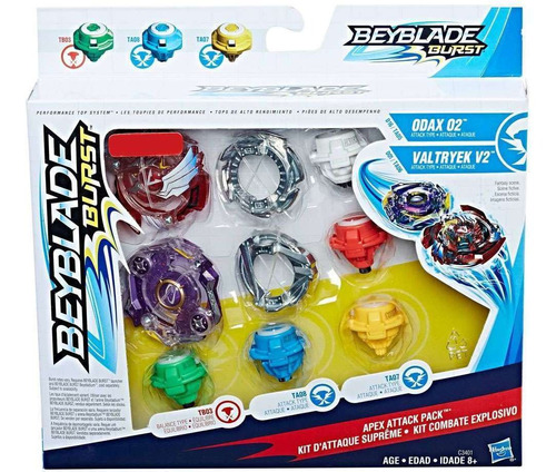 Pack Dual Apex Attack Beyblade Burst Odax 02 & Valtryek V2