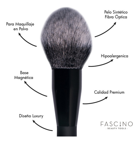 Imagen 4 de 9 de Set 4 Brochas Y Pinceles Prive Make Up Crueltyfree Fascino