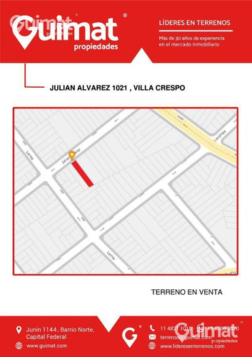 Imagen 3 de 13 de Julian Alvarez Y Cordoba - Lideres En Terrenos - Guimat Propiedades