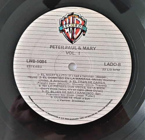 Peter Paul And Mary Lp Exitos De Oro (Usado)