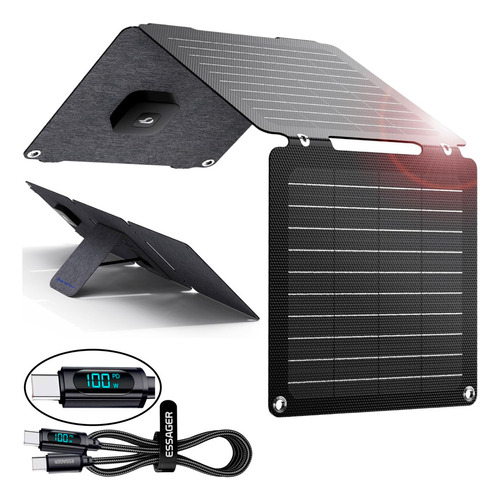 Cargador Panel Solar Portatil Bigblue 20w Monocristalino