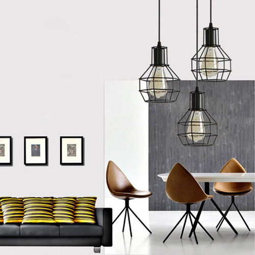 Lámpara De Techo Vintage, Iluminación De Candelabro Industri